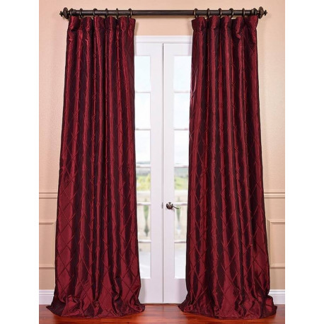 Alexandria Merlot Faux Taffeta Silk Curtain