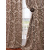 Astoria Taupe & Mushroom Faux Silk Jacquard Curtain