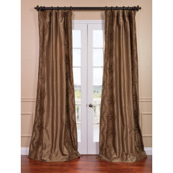 Chai Embroidered Faux Silk Curtain