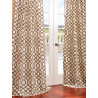 Filigree Pearl Flocked Faux Silk Curtain