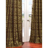 Firenze Fern Flocked Faux Silk Curtain