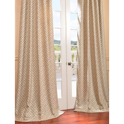 Zeus Stone Faux Silk Jacquard Curtain