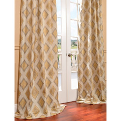 Dahl Multi Faux Silk Jacquard Curtain