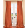 Harvest Orange Faux Silk Taffeta Curtain