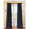 Navy Blue Faux Silk Taffeta Curtain