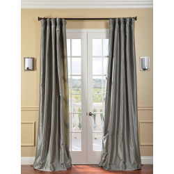 Platinum Faux Silk Taffeta Curtain