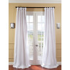 White Faux Silk Taffeta Curtain