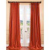 Blood Orange Yarn Dyed Faux Dupioni Silk Curtain
