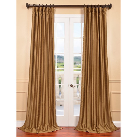 Empire Gold Yarn Dyed Faux Dupioni Silk Curtain