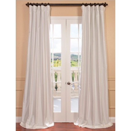 Eggshell Blackout Faux Silk Taffeta Curtain