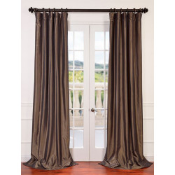 Mushroom Blackout Faux Silk Taffeta Curtain