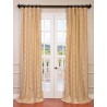 Marakesh Bone Flocked Faux Silk Taffeta Curtain