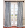 Algeirs Silver Embroidered Faux Silk Curtain