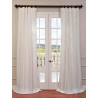 Trophy White Embroidered Faux Silk Taffeta Curtain