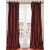 Syrah Grommet Blackout Faux Silk Taffeta Curtain