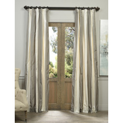 Denmark Faux Silk Taffeta Stripe Curtain