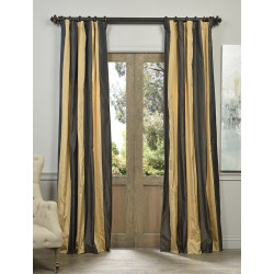 Madrid Faux Silk Taffeta Stripe Curtain