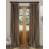 Warm Stone Vintage Textured Faux Dupioni Silk Curtain