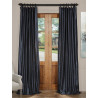 Loyalty Blue Vintage Textured Faux Dupioni Silk Curtain