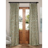 Astoria Jade & Taupe Faux Silk Jacquard Curtain