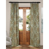 Magdelena Jade & Gold Faux Silk Jacquard Curtain