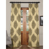 Ellaria Silver Dew Faux Silk Jacquard Curtain