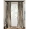 Serenity Silver Silk Stripe Curtain