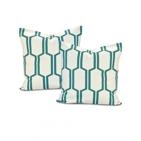 Tide Sands Printed Cotton Cushion Cover (Pair)