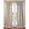 Bermuda Gray Linen Blend Stripe Curtain