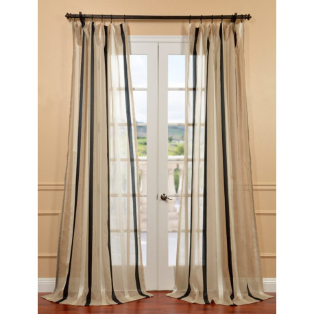 linen natural carlton curtain sheer stripe blend drapery larger