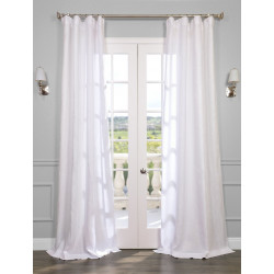 Signature Purity White French Linen Sheer Curtain