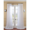 White Orchid Faux Linen Sheer Curtain