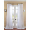 White Orchid Faux Linen Sheer Curtain
