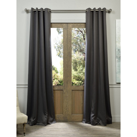 Anthracite Grey Grommet Blackout Curtain