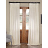 Aruba White Striped Linen Sheer Curtain