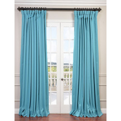 Turquoise Blue Doublewide Blackout Curtain