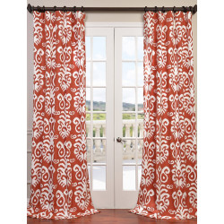 Sri Lanka Rust Printed Cotton Twill Curtain