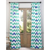 Canvas Blues Printed Cotton Curtain