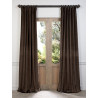 Ash Brown Cotton Velvet Curtain