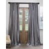 Storm Grey Blackout Vintage Textured Faux Dupioni Curtain