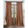 Flax Gold Blackout Vintage Textured Faux Dupioni Curtain