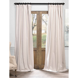 Hazelwood Beige Solid Cotton Blackout Curtain