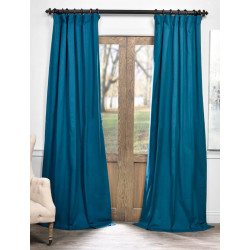 Caribbean Current Solid Cotton Blackout Curtain