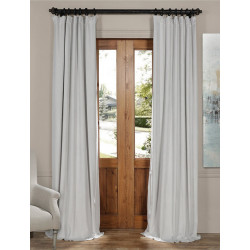 Signature Reflection Grey Blackout Velvet Curtain