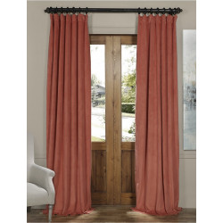 Signature Desert Coral Blackout Velvet Curtain