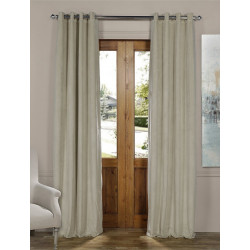 Signature Cool Beige Grommet Blackout Velvet Curtain