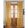 Tava Yellow Printed Sheer Curtain