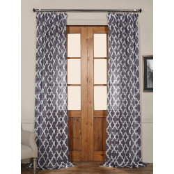 Birmingham Blue Printed Sheer Curtain