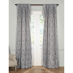 Abstract Lunar Grey Blackout Curtain