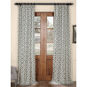 Martinique Grey Printed Cotton Curtain